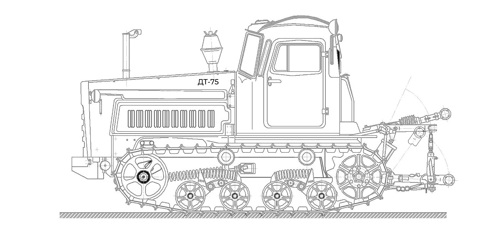 Трактор гусеничный ДТ-75